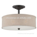 Brazil hot sale new product,simple semi-flushmount light in mottled beige finish for coffee shop
